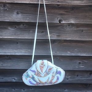 80s genuine leather clutch/purse